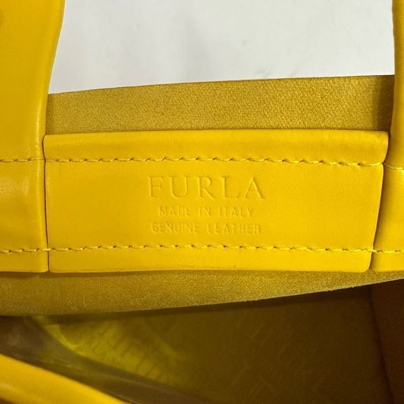 Furla Divide It Yellow Leather Mini Tote in Limoncello - Picture 10 of 13